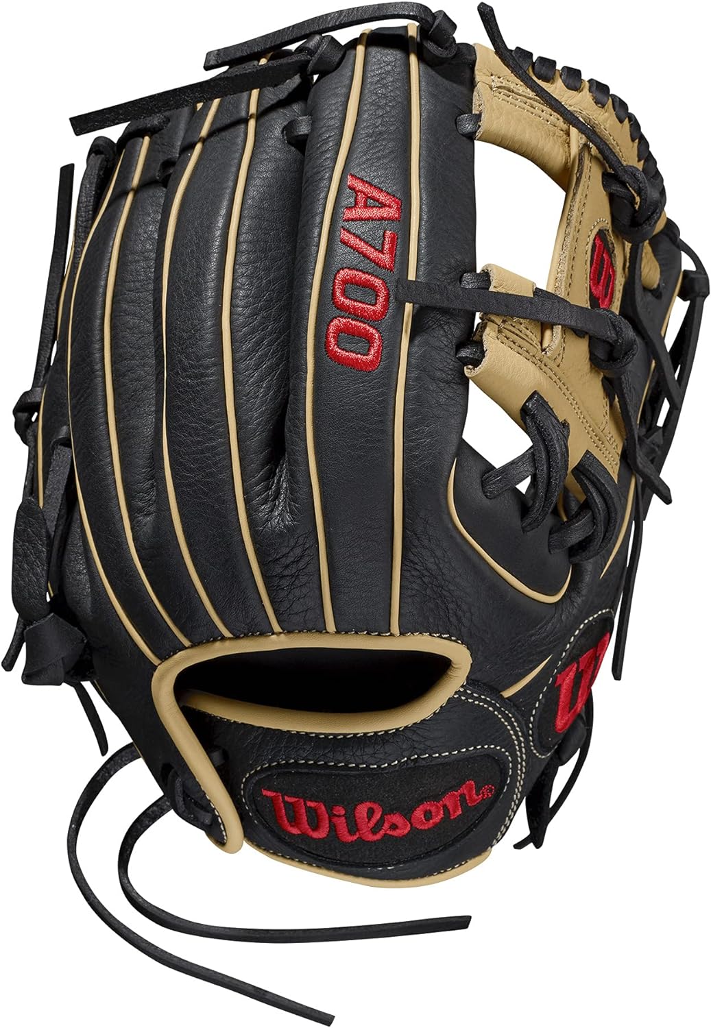 WILSON 2022 A700 Youth Baseball Glove(Black/Blonde/Red) Wilson